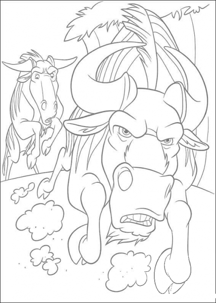 Kazar And Blag Are Running  coloring page image