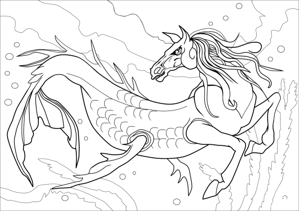 Kelpie coloring page image