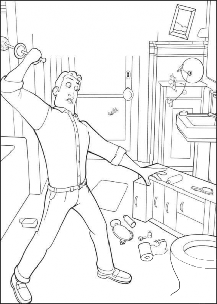 Ken is allergic to bees coloring page image