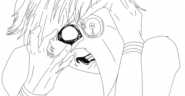 Ken Kaneki from Tokyo Ghoul Manga coloring page image