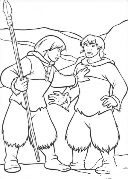 Kenai and Denahi coloring page image