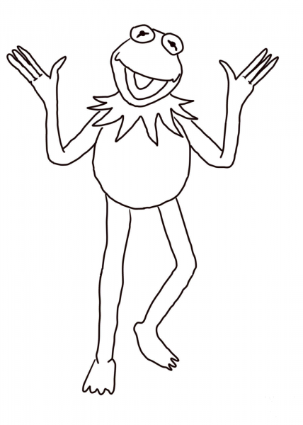 Kermit the Frog coloring page image