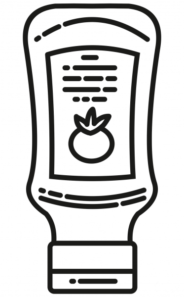 Ketchup coloring page image