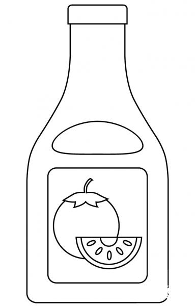 Ketchup coloring page image