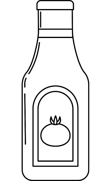 Ketchup coloring page image