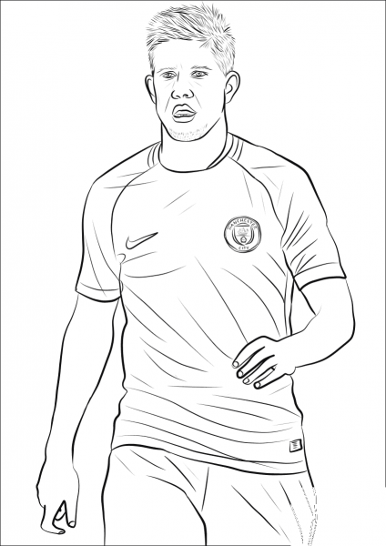 Kevin De Bruyne coloring page - ColouringPages