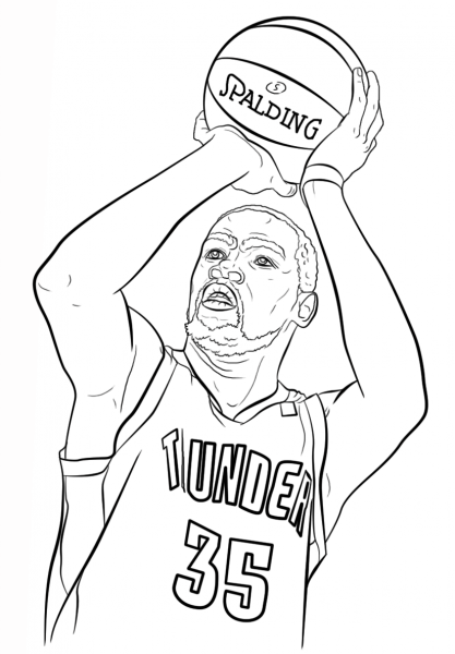 Kevin Durant coloring page image