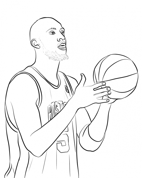 Kevin Garnett coloring page image