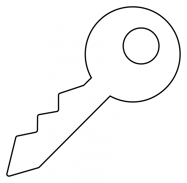 Key Emoji coloring page image