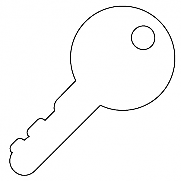 Key Emoji coloring page image