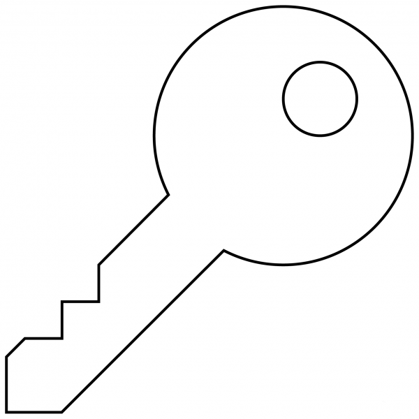 Key Emoji coloring page image