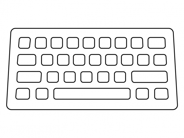 Keyboard Emoji coloring page image