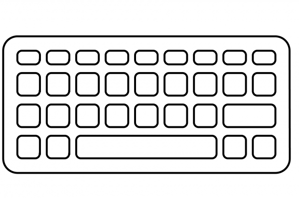 Keyboard Emoji coloring page image