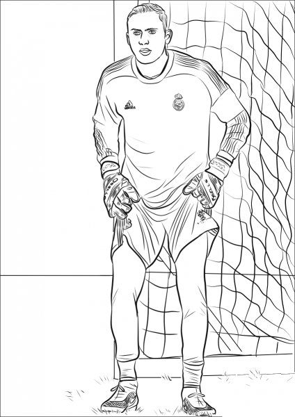 Keylor Navas coloring page image