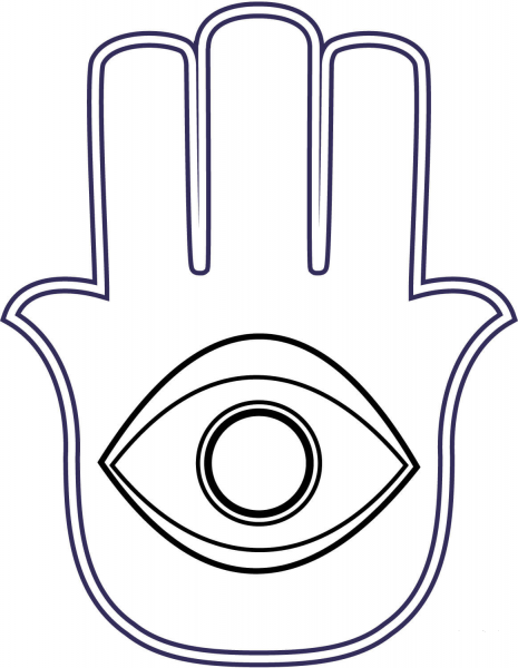 Khamsa coloring page image