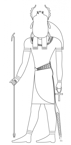 Khepri coloring page image