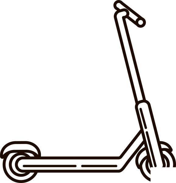 Kick Scooter coloring page image