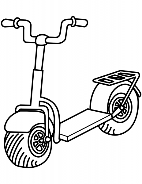 Kick Scooter coloring page image
