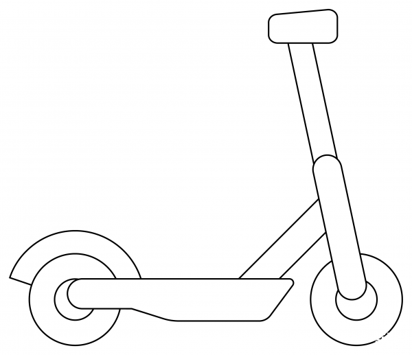 Kick Sctooter coloring page image