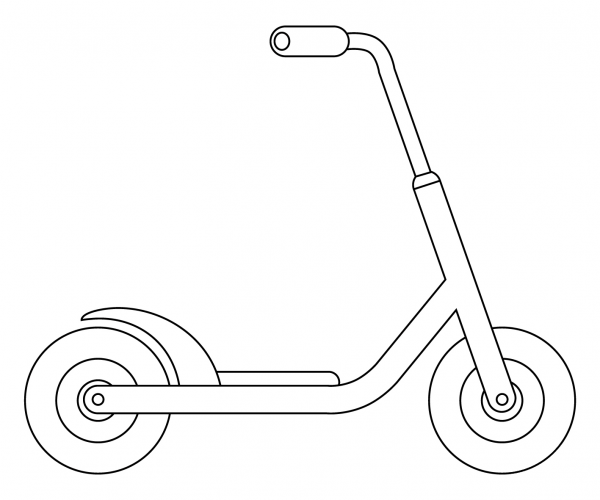 Kick Sctooter coloring page image