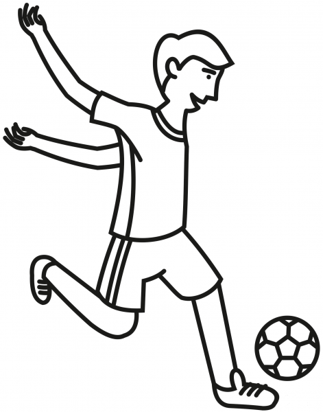 Kicker coloring page image