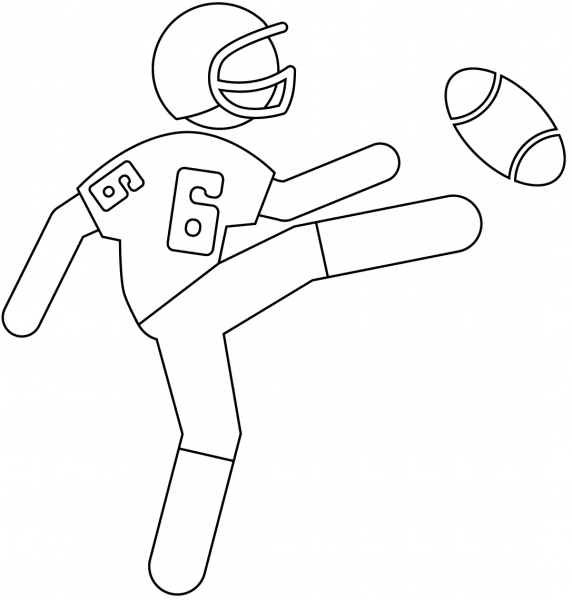 Kicker coloring page image