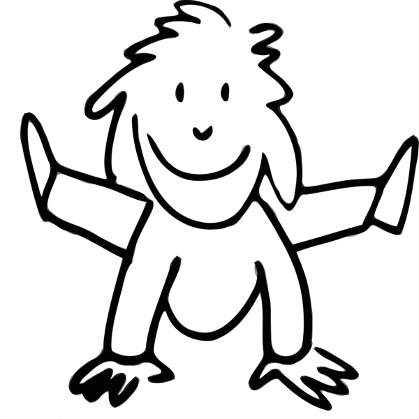 Kid Jumping coloring page image