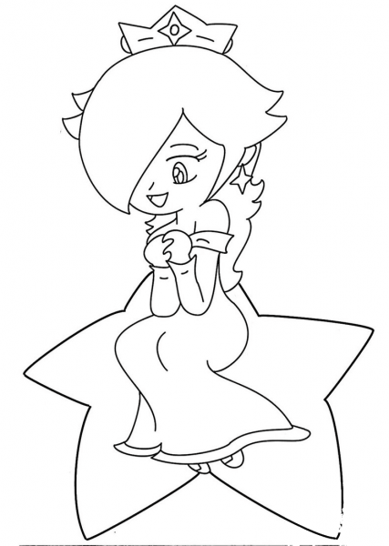 Kid Rosalina coloring page image