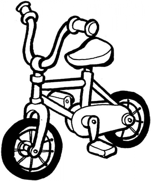Kid’s Bike coloring page image