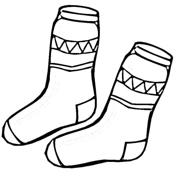 Kid Socks  coloring page image