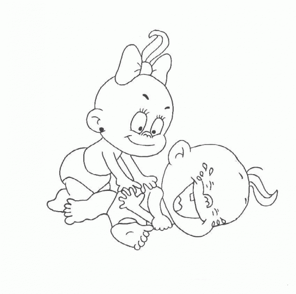 Kids are having fun coloring page image
