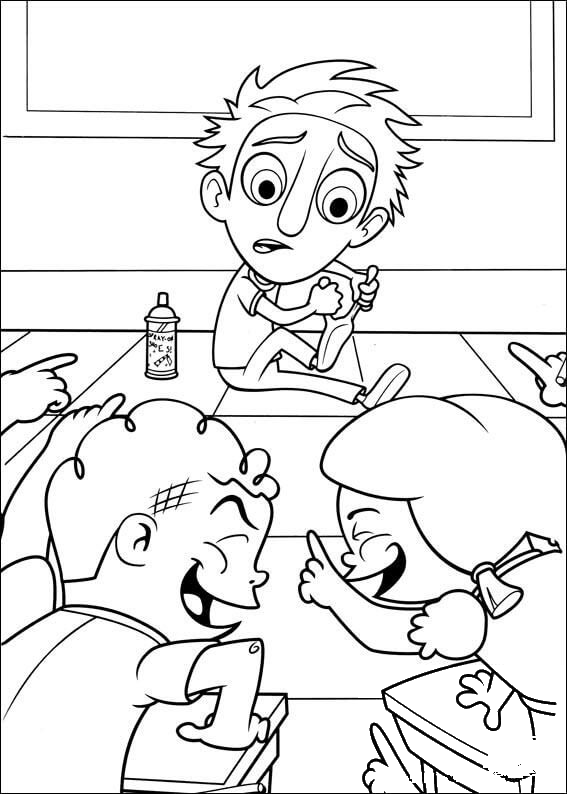 Kids are laughing coloring page - ColouringPages