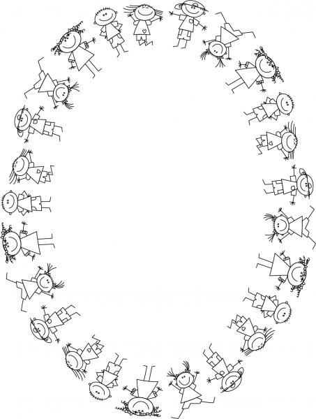 Kids Outline Frame coloring page image