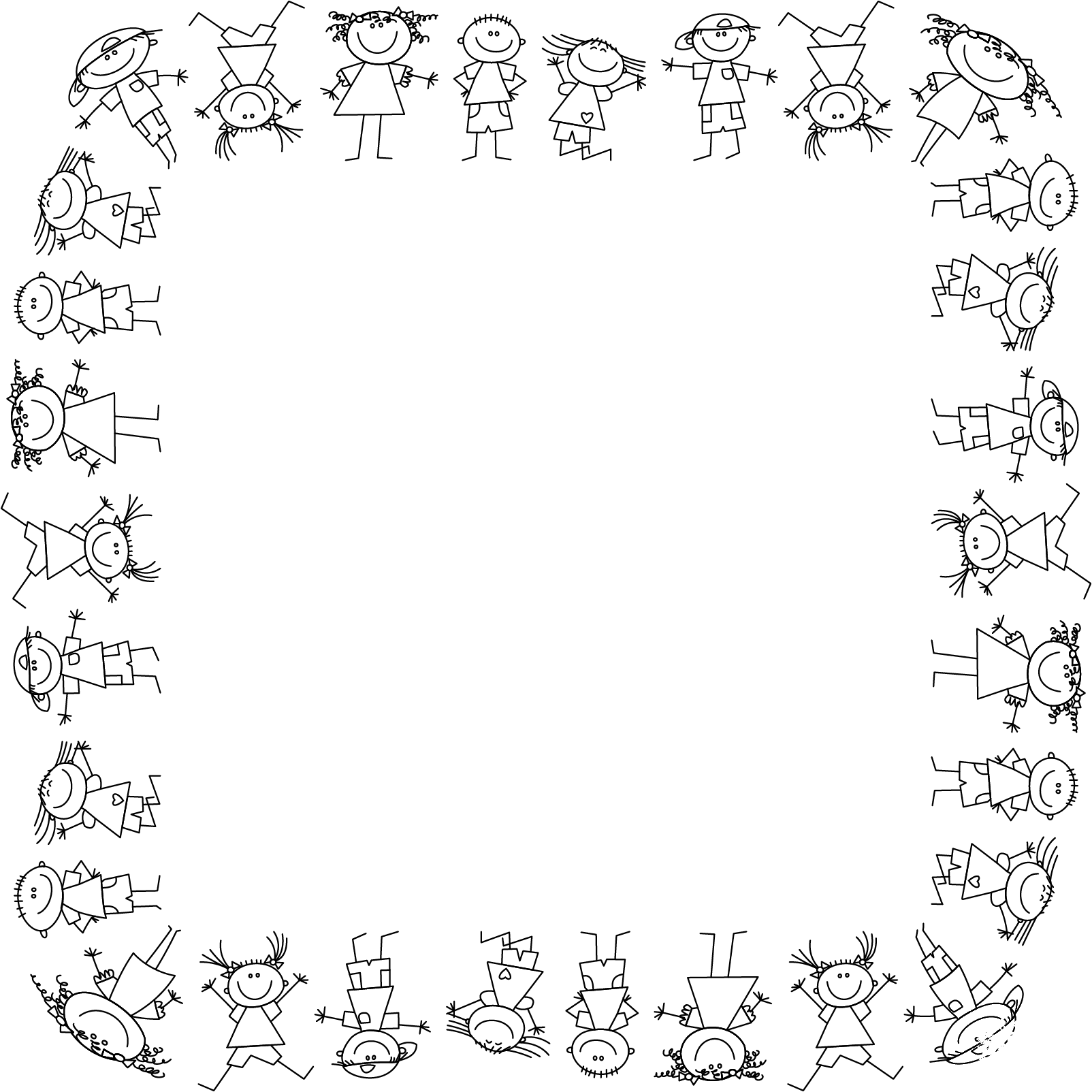 Kids Outline Frame coloring page - ColouringPages