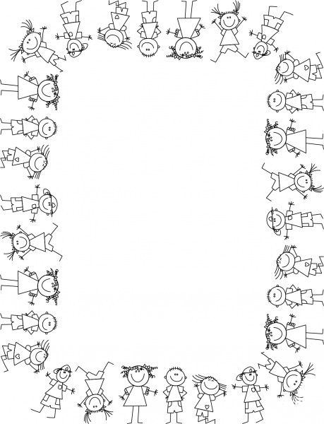 Kids Outline Frame coloring page image