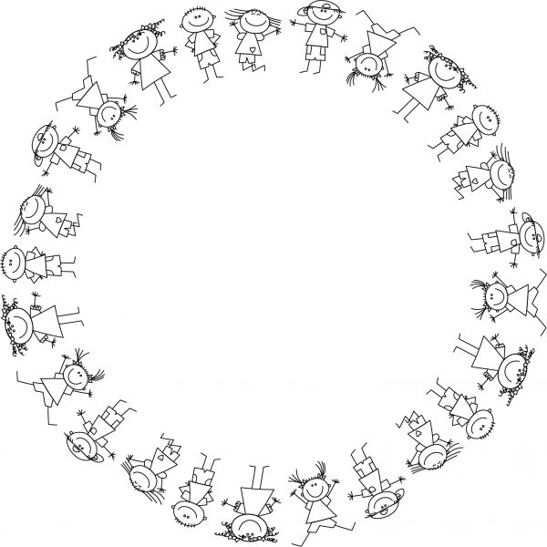 Kids Outline Frame coloring page image