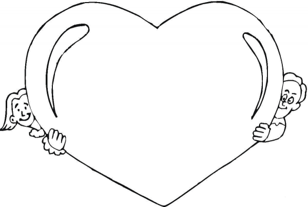 Kids Valentine’s Day  coloring page image
