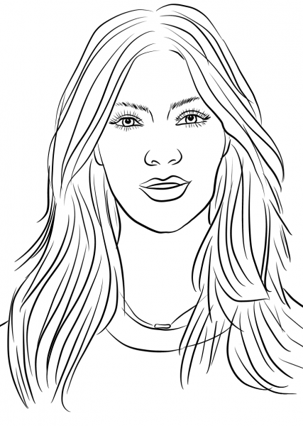 Kim Kardashian coloring page image