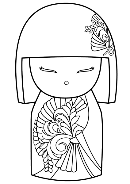 Kimmidoll coloring page image
