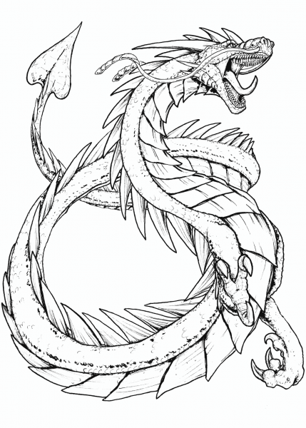 Kindex the Sand Dragon coloring page image