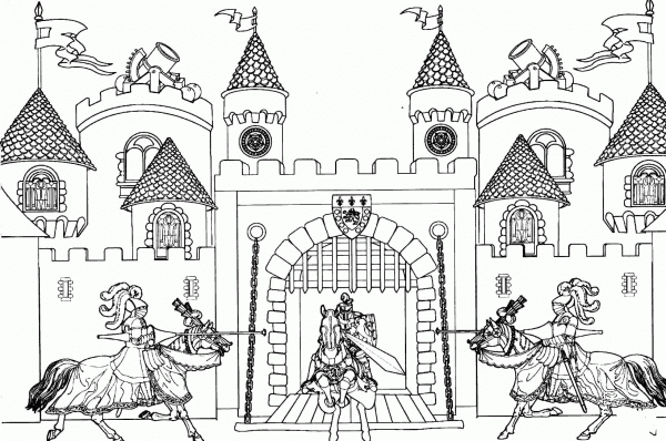 King Arthur Castle  coloring page image
