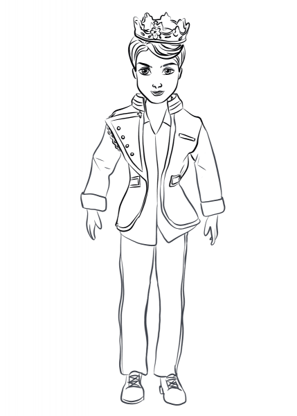 King Benjamin ‘Ben’ from Descendants coloring page image