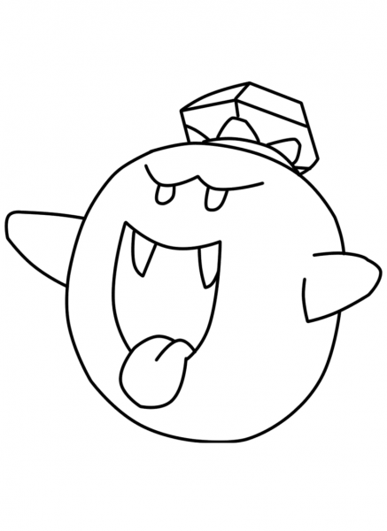 King Boo coloring page image