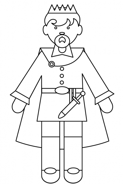 King coloring page image