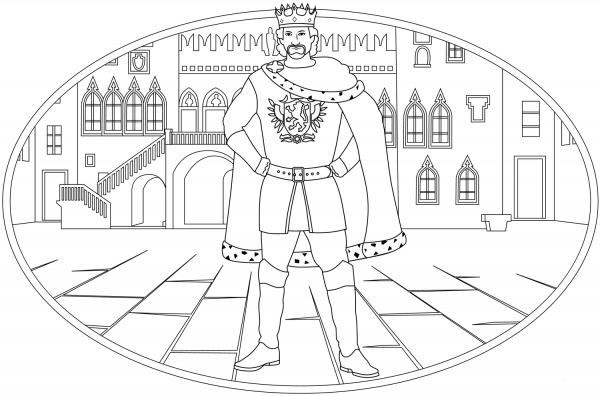 King coloring page image