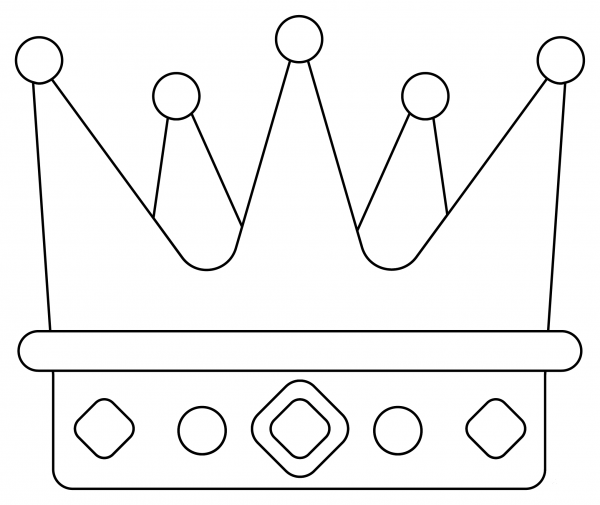 King Crown coloring page image