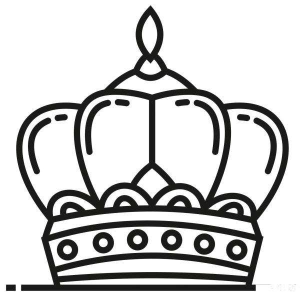 King Crown coloring page image