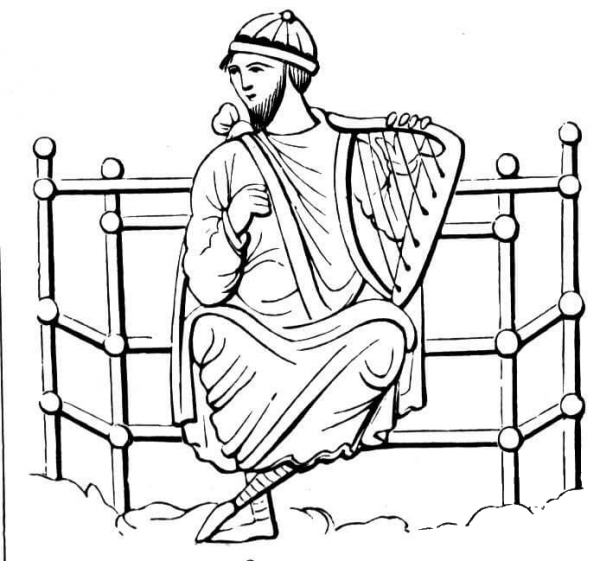 King David  coloring page image