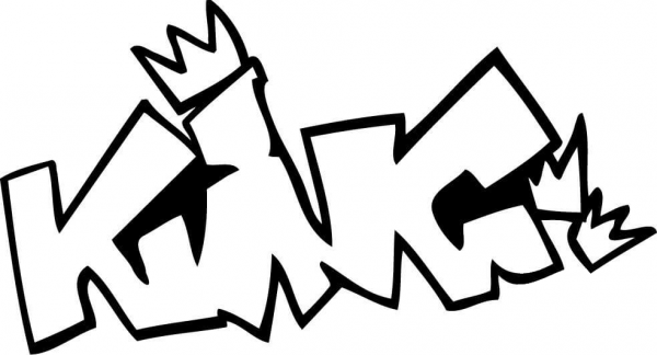 King Graffiti  coloring page image