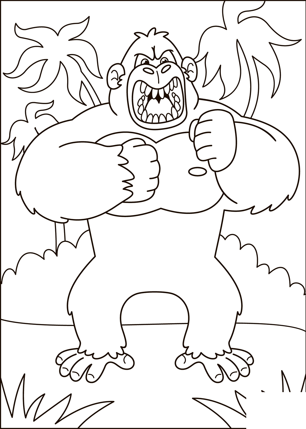 King Kong Coloring Page Colouringpages